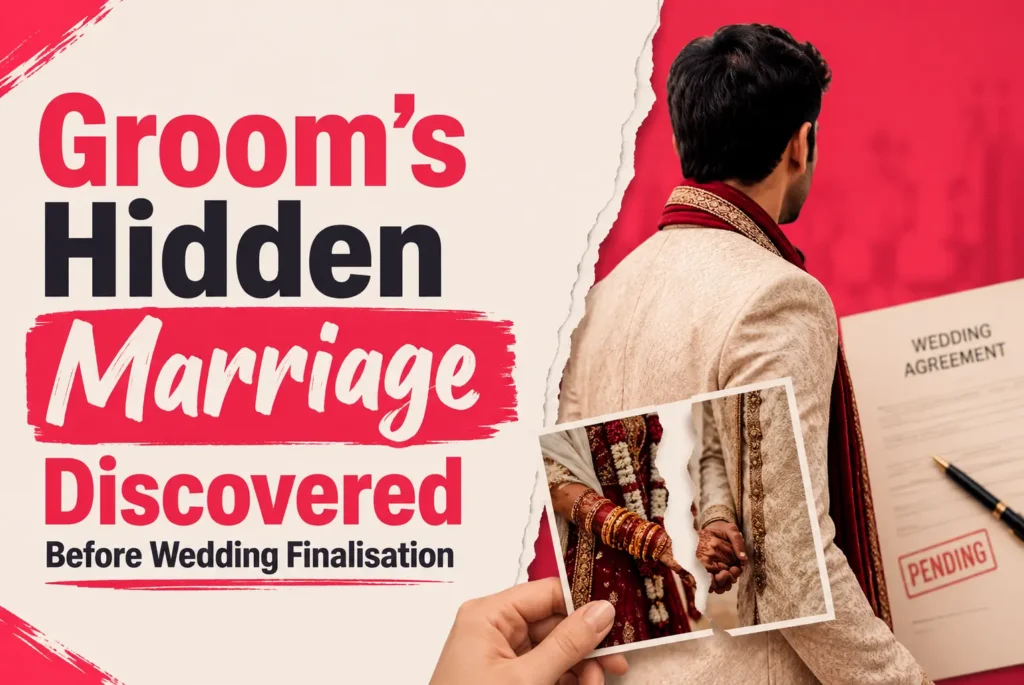 Groom’s Hidden Marriage Discovered Before Wedding Finalisation